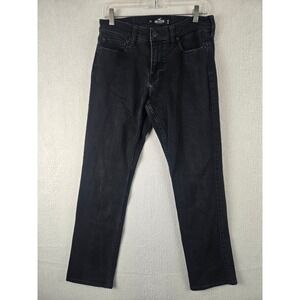 Hollister Mens Jeans Slim Straight 30 x 30 Advanced Stretch Black